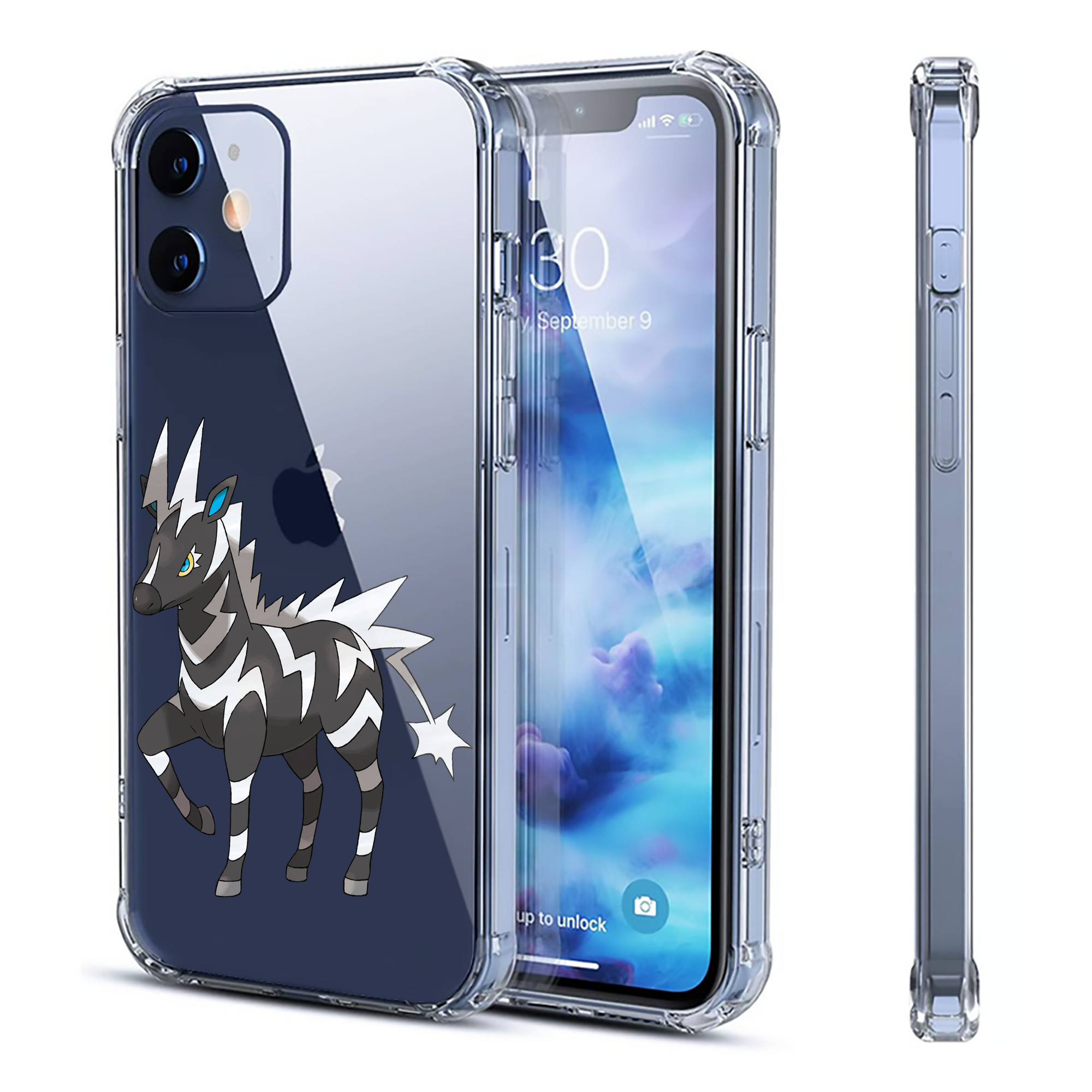 （画像用） ポケットモンスター Pokémon 【iPhone 12シリーズ対応】透明スマホケース（クリアソフトケース）